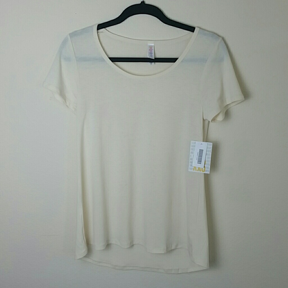 Nwt LuLaRoe classic tee xxs nuetral cream